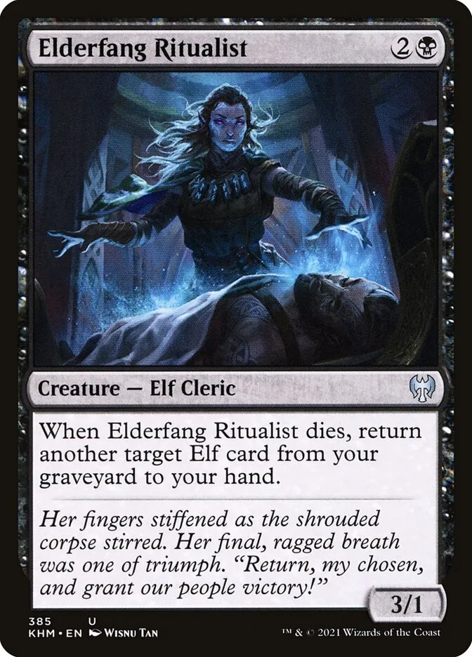 2021 Kaldheim Elderfang Ritualist #385 uncommon card image