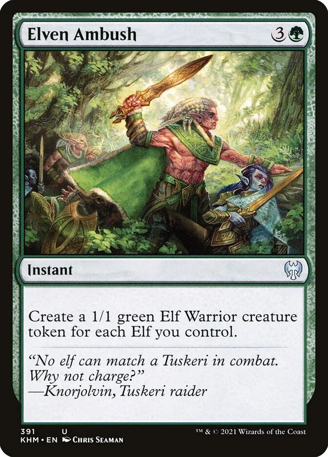 2021 Kaldheim Elven Ambush #391 uncommon card image