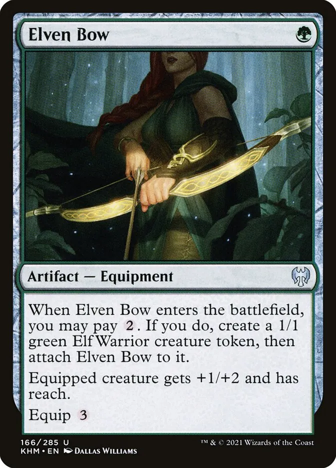2021 Kaldheim Elven Bow uncommon #166 uncommon card image