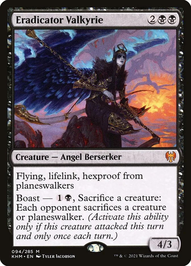2021 Kaldheim Eradicator Valkyrie #94 mythic card image