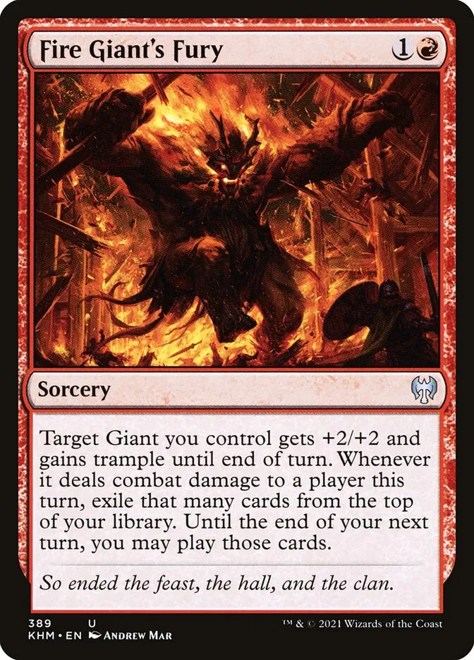 2021 Kaldheim Fire Giant's Fury #389 uncommon card image