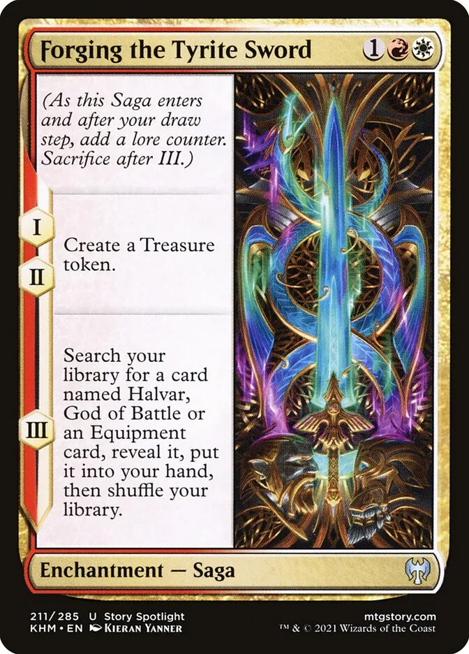 2021 Kaldheim Forging the Tyrite Sword #211 uncommon card image