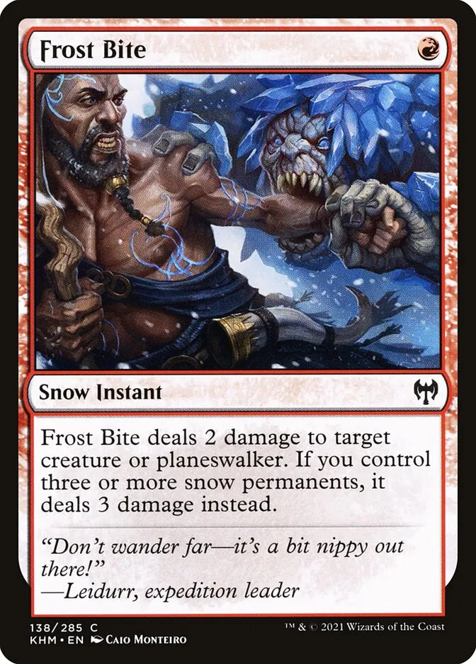2021 Kaldheim Frost Bite common #138 common card image