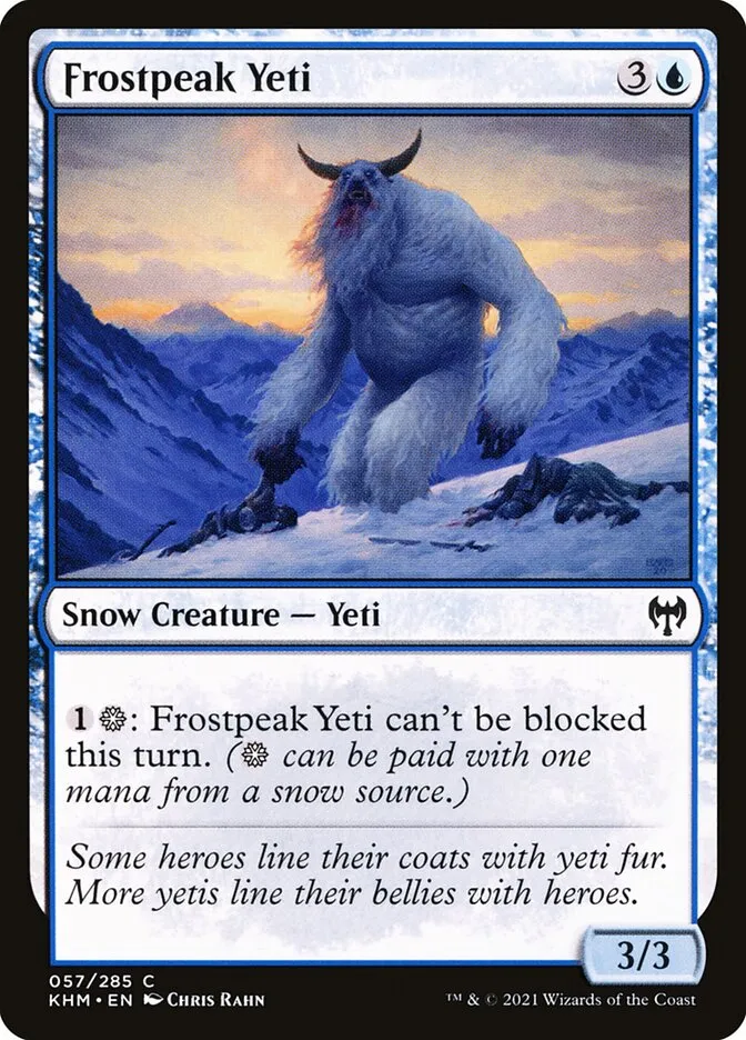 2021 Kaldheim Frostpeak Yeti #57 common card image