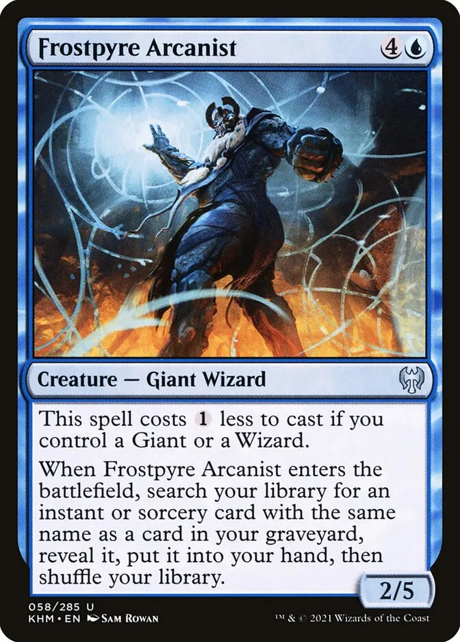 2021 Kaldheim Frostpyre Arcanist #58 uncommon card image
