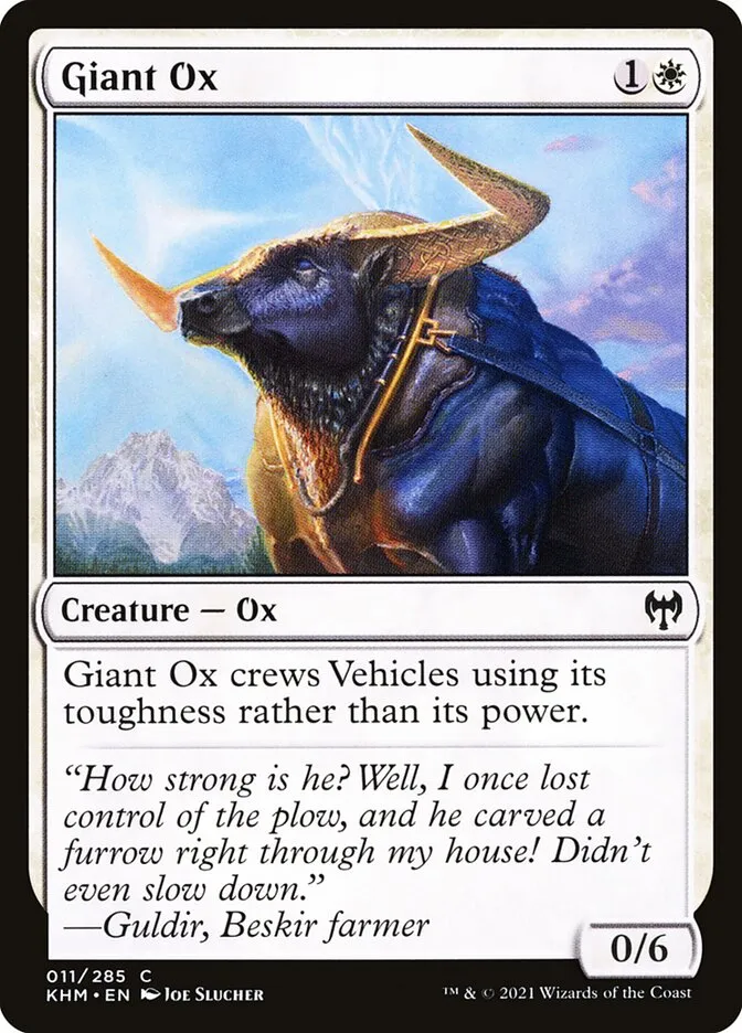 2021 Kaldheim Giant Ox common #11 common card image