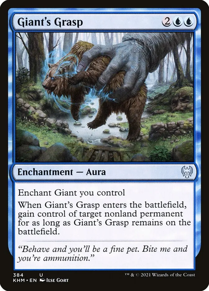 2021 Kaldheim Giant's Grasp uncommon #384 uncommon card image