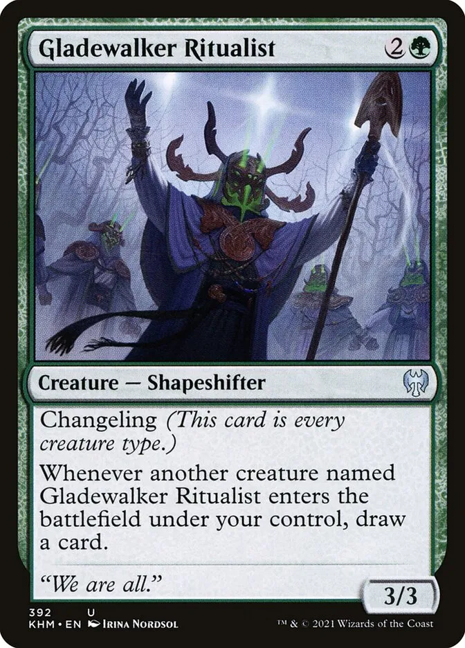 2021 Kaldheim Gladewalker Ritualist #392 uncommon card image