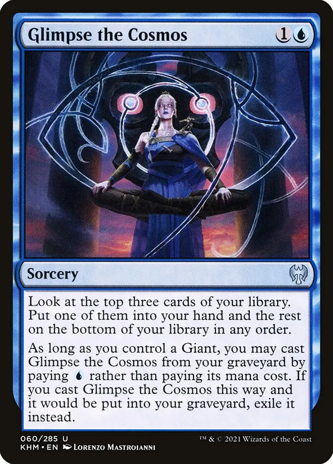 2021 Kaldheim Glimpse the Cosmos #60 uncommon card image