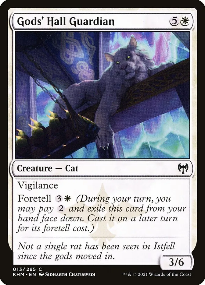 2021 Kaldheim Gods' Hall Guardian common #13 common card image