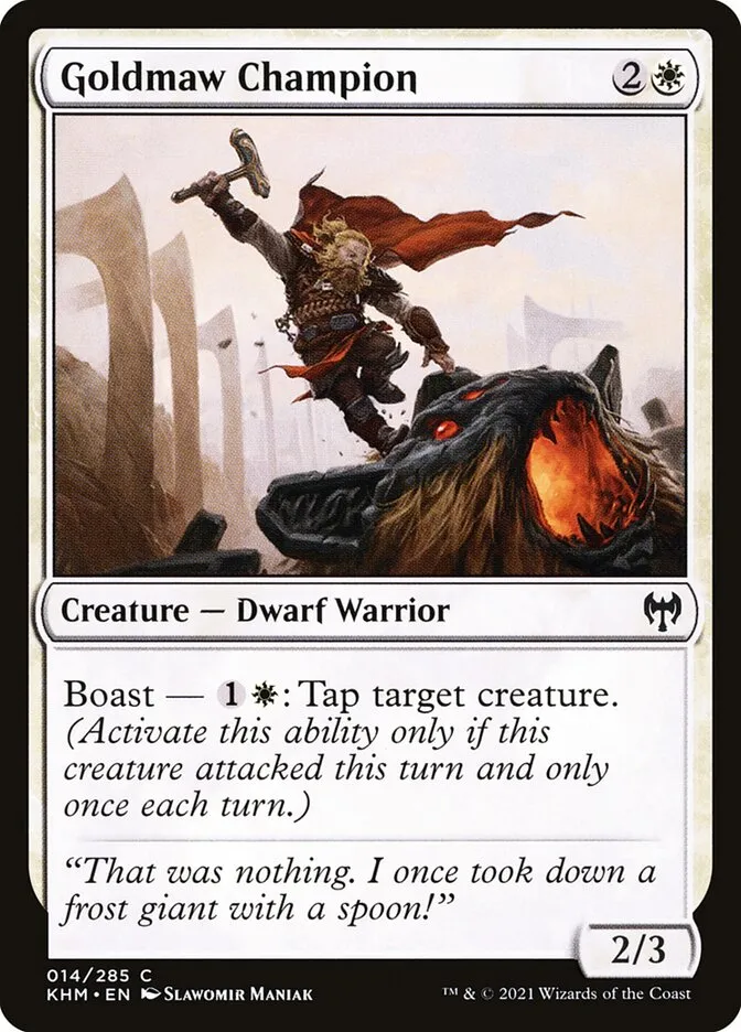 2021 Kaldheim Goldmaw Champion common #14 common card image