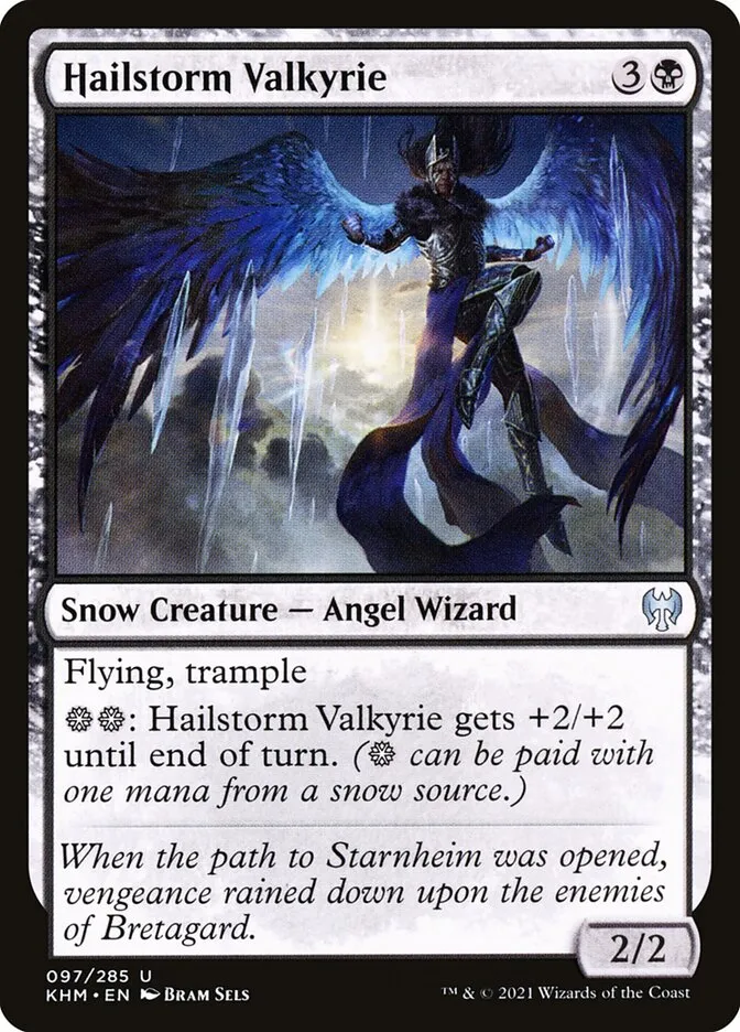 2021 Kaldheim Hailstorm Valkyrie #97 uncommon card image