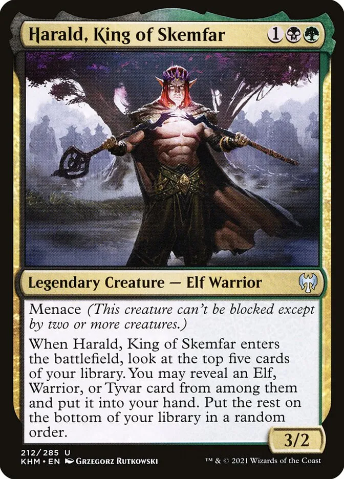 2021 Kaldheim Harald, King of Skemfar #212 uncommon card image