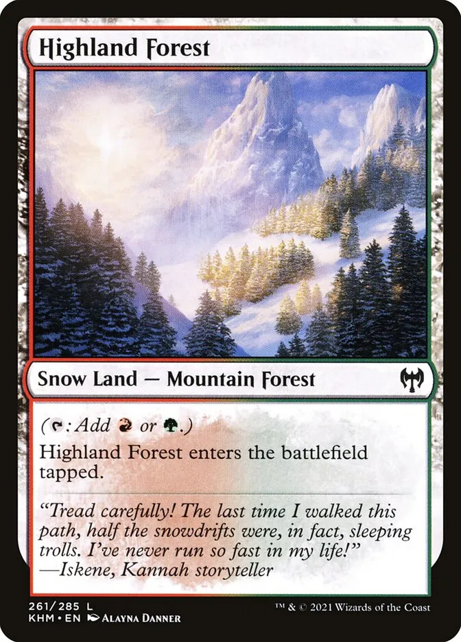 2021 Kaldheim Highland Forest #261 common card image