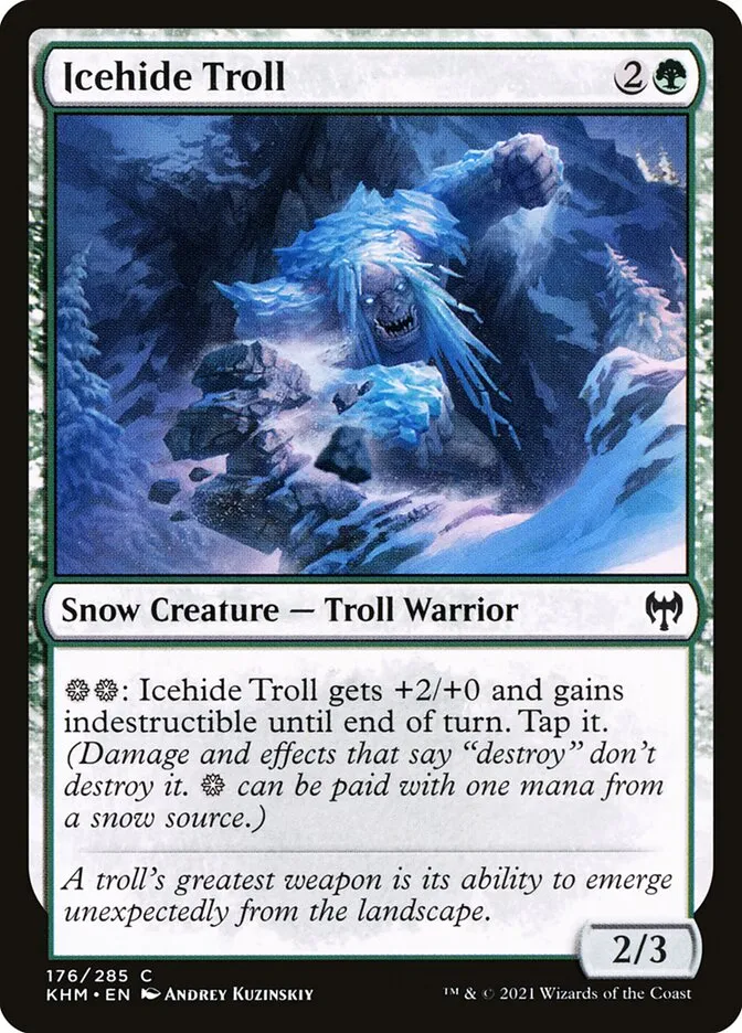 2021 Kaldheim Icehide Troll common #176 common card image