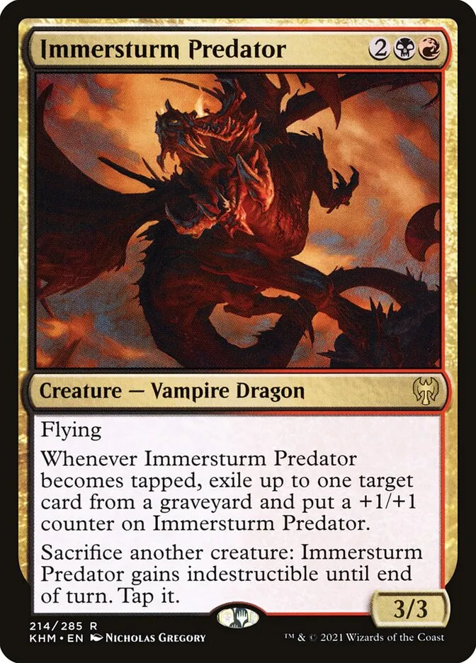 2021 Kaldheim Immersturm Predator #214 rare card image