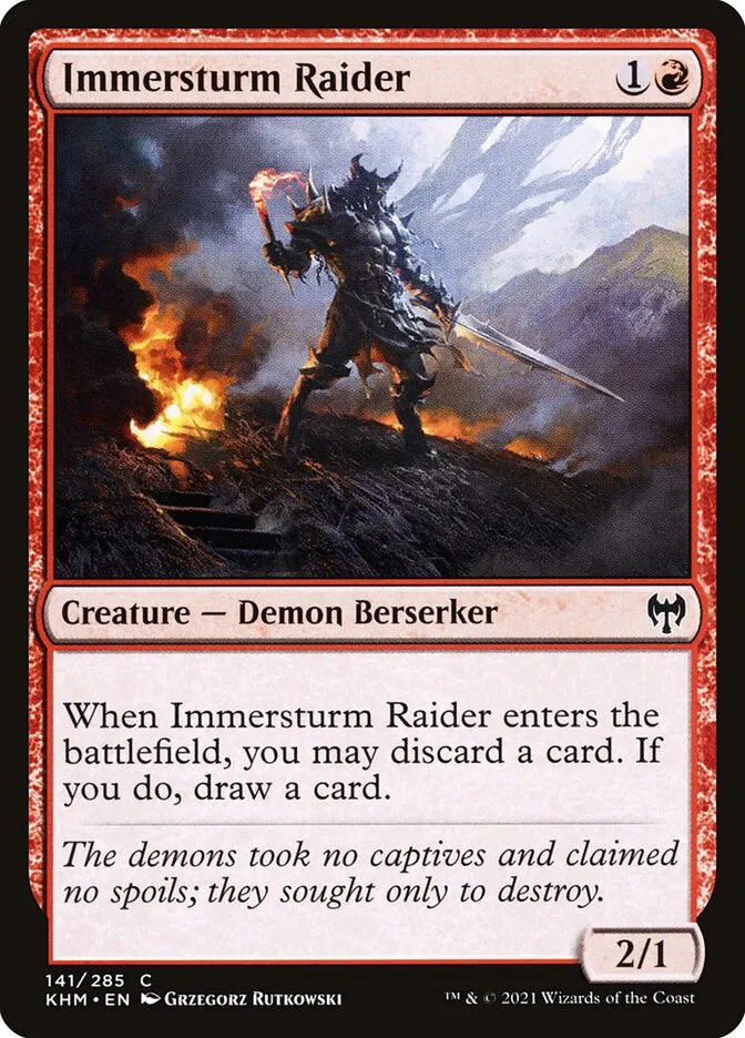 2021 Kaldheim Immersturm Raider common #141 common card image