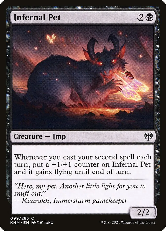 2021 Kaldheim Infernal Pet common #99 common card image