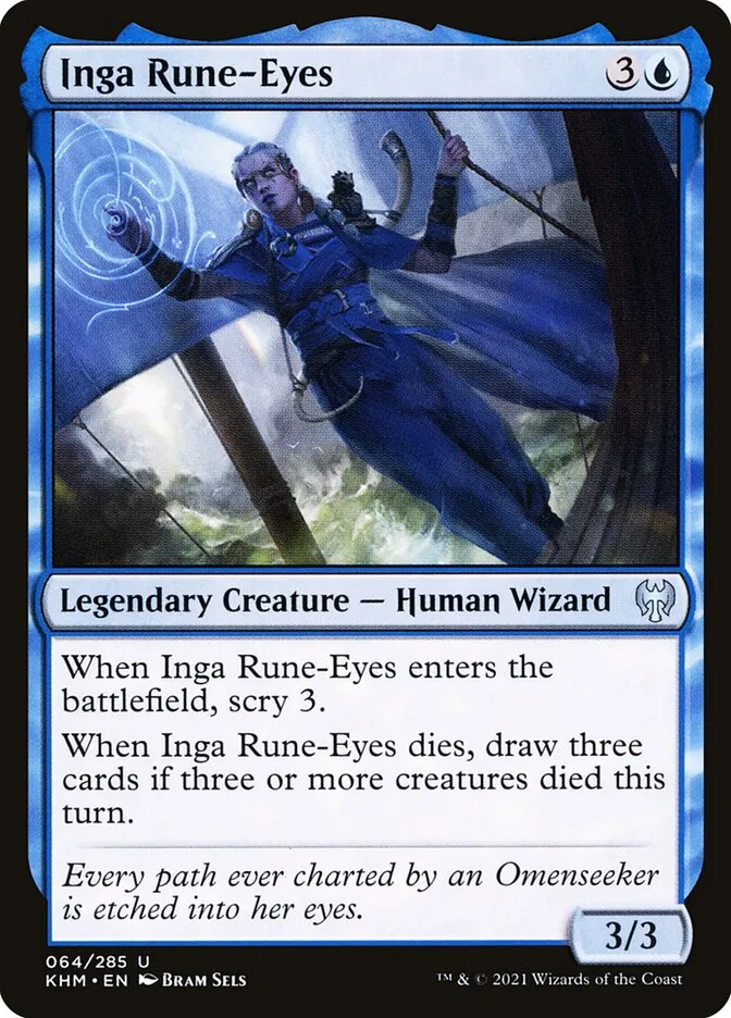 2021 Kaldheim Inga Rune-Eyes #64 uncommon card image