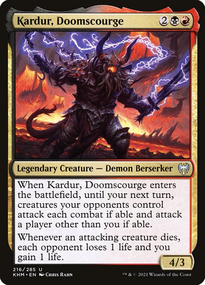 2021 Kaldheim Kardur, Doomscourge #216 uncommon card image