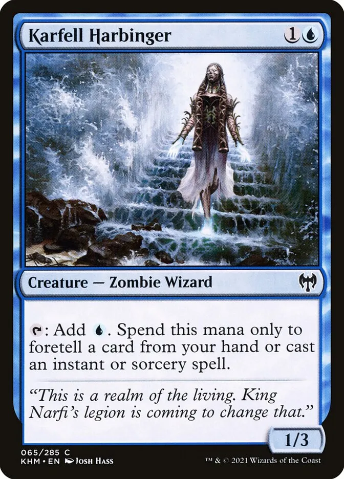 2021 Kaldheim Karfell Harbinger common #65 common card image