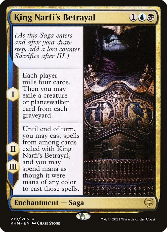 2021 Kaldheim King Narfi's Betrayal #219 rare card image