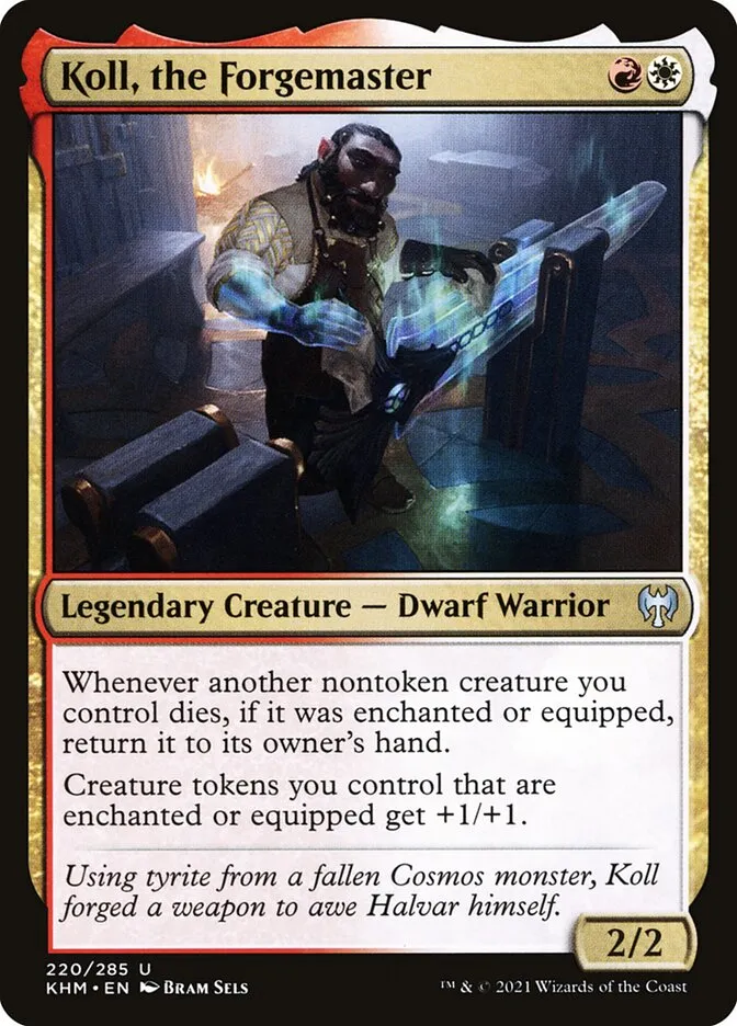 2021 Kaldheim Koll, the Forgemaster #220 uncommon card image