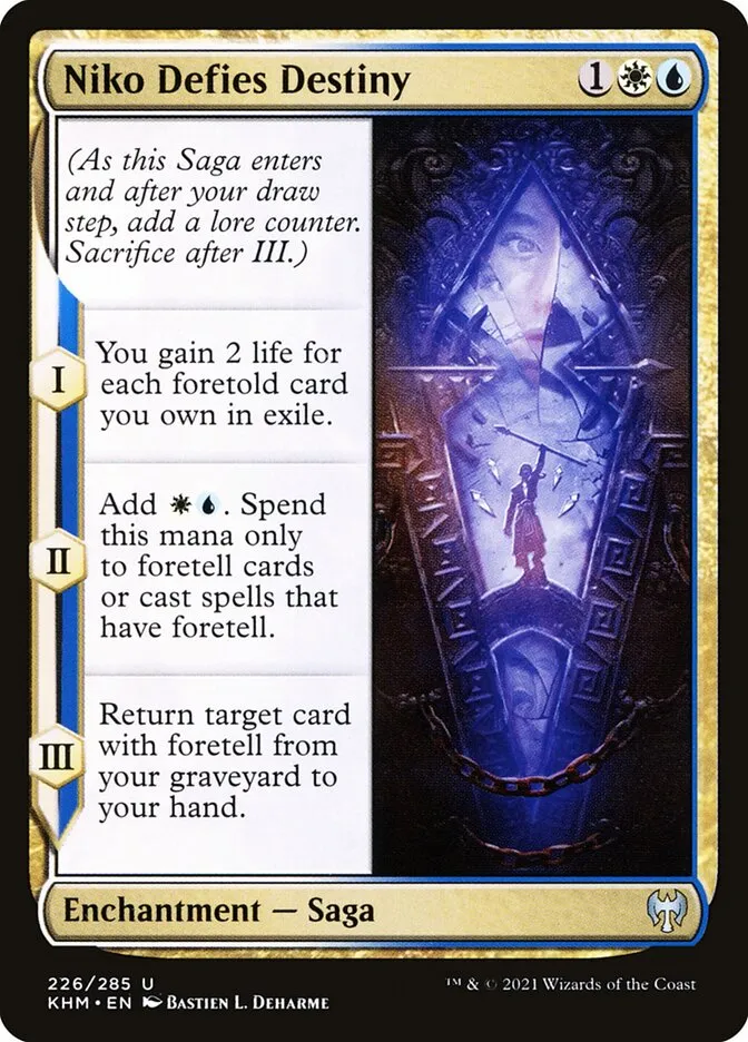 2021 Kaldheim Niko Defies Destiny #226 uncommon card image