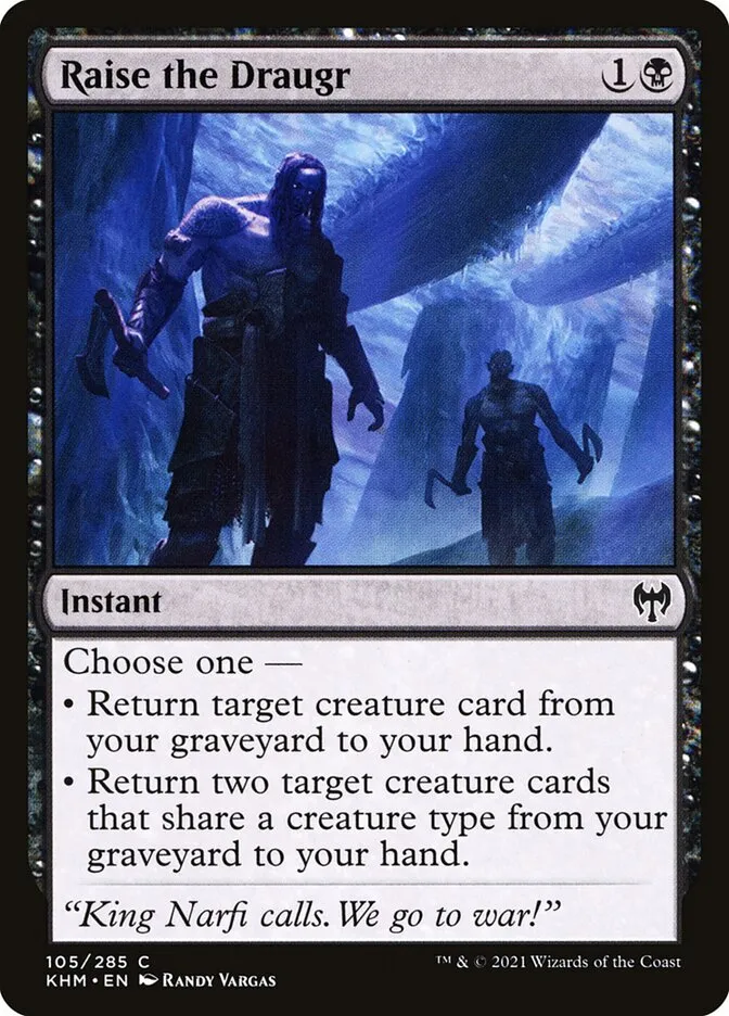 2021 Kaldheim Raise the Draugr #105 common card image