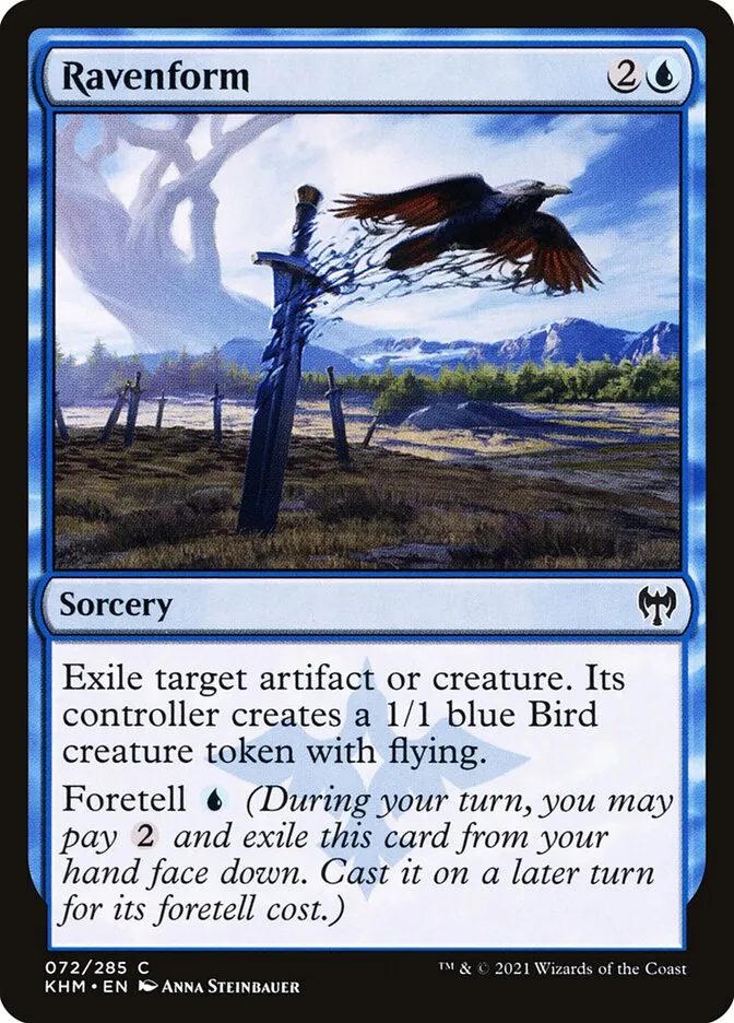 2021 Kaldheim Ravenform common #72 common card image