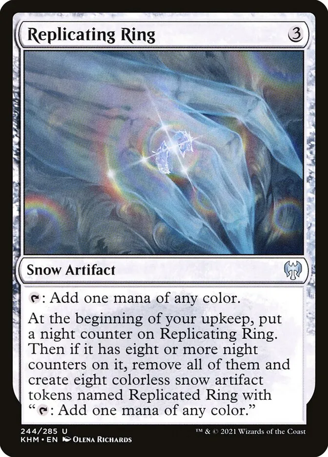 2021 Kaldheim Replicating Ring uncommon #244 uncommon card image