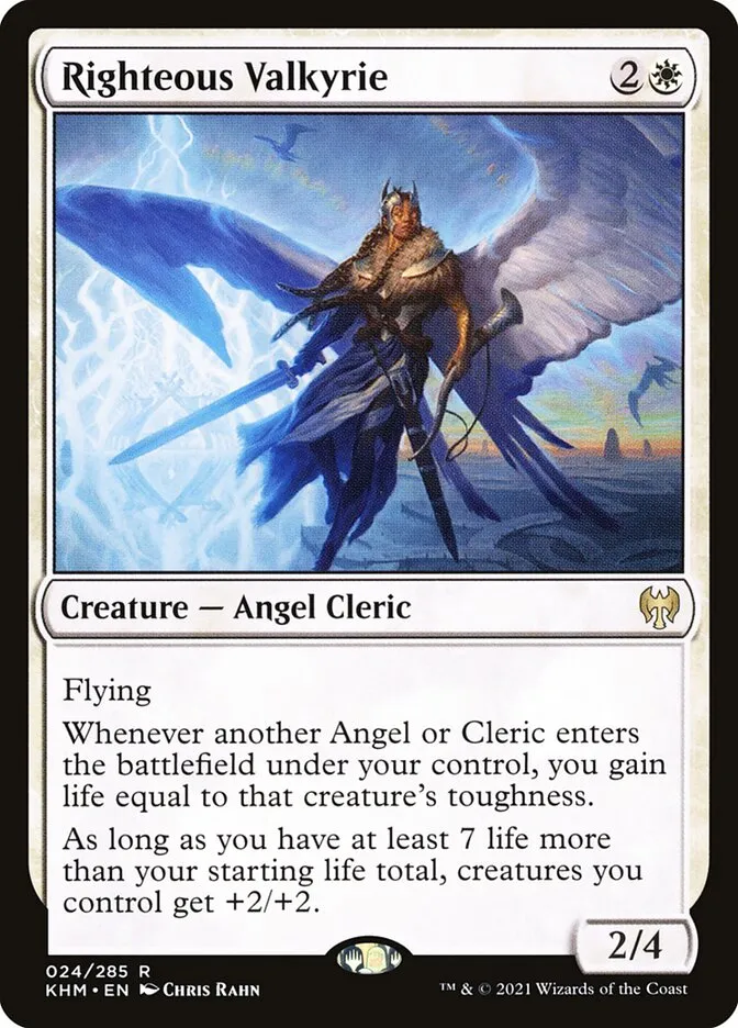 2021 Kaldheim Righteous Valkyrie rare #24 rare card image