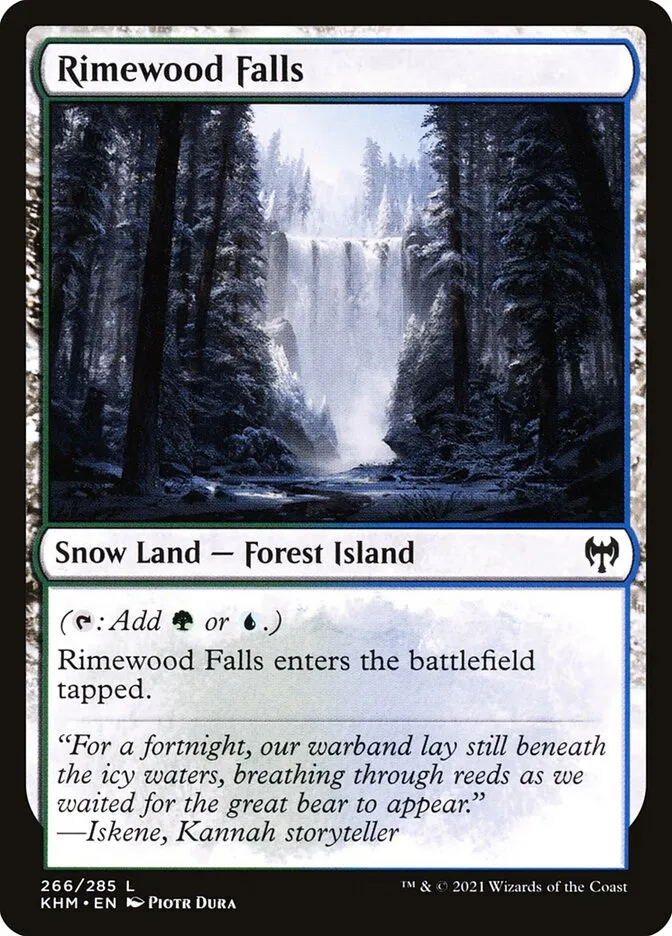 2021 Kaldheim Rimewood Falls #266 common card image