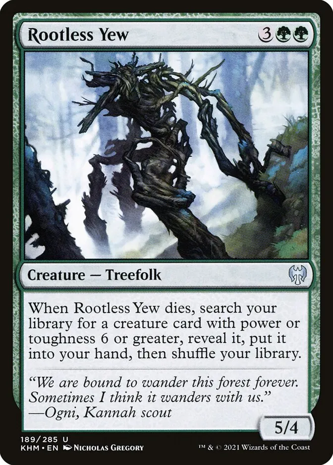2021 Kaldheim Rootless Yew [Foil] uncommon #189 uncommon card image