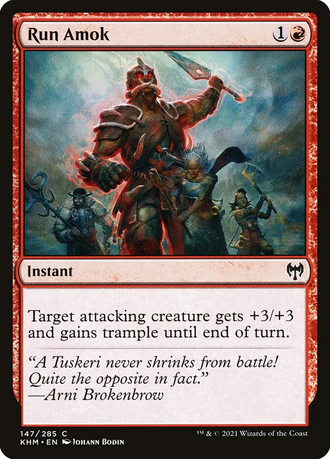 2021 Kaldheim Run Amok common #147 common card image