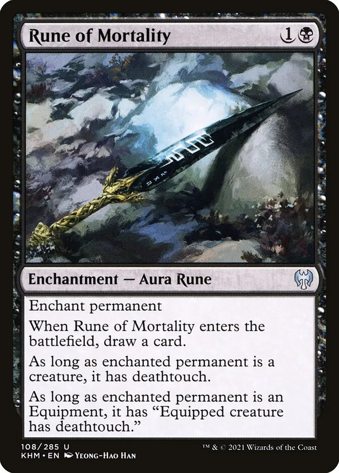 2021 Kaldheim Rune of Mortality #108 uncommon card image