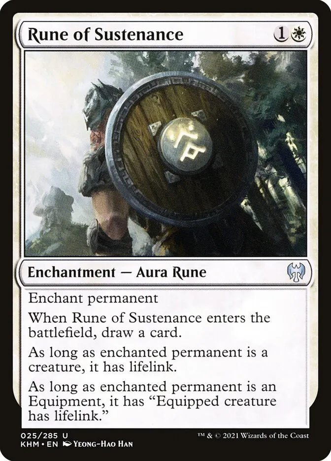 2021 Kaldheim Rune of Sustenance uncommon #25 uncommon card image