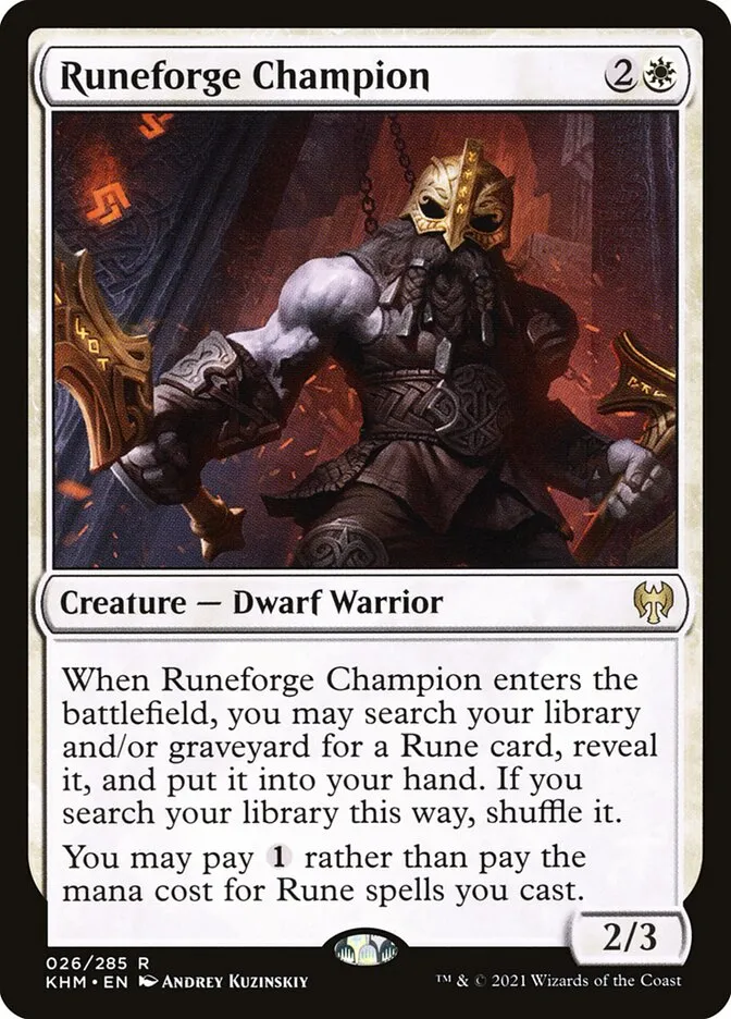 2021 Kaldheim Runeforge Champion rare #26 rare card image