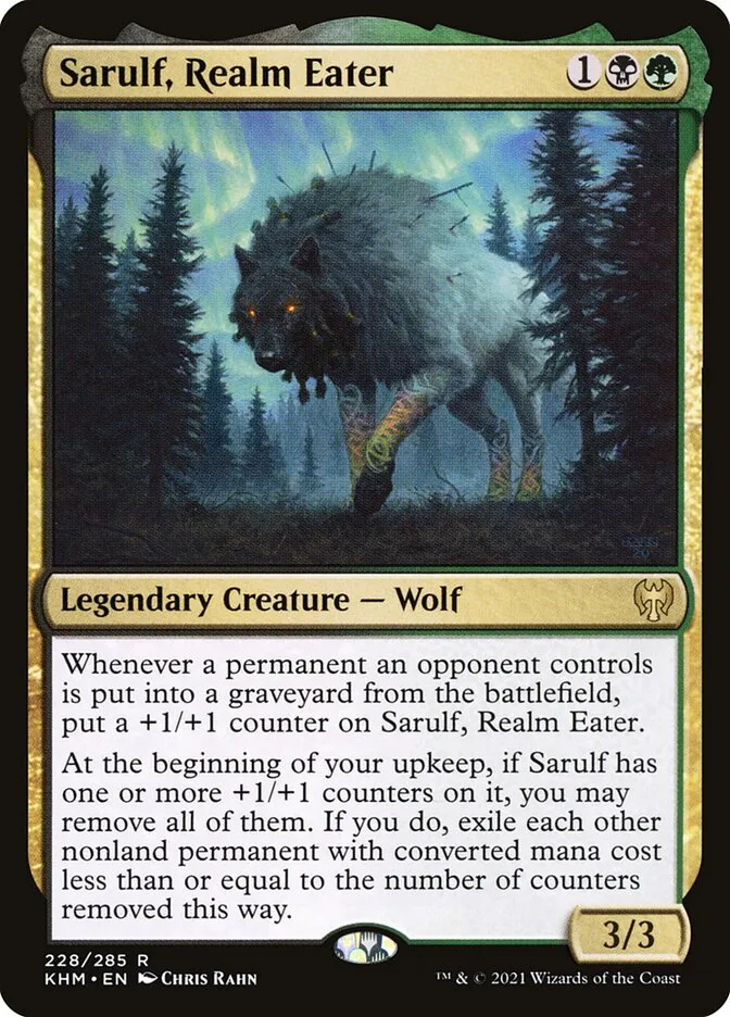 2021 Kaldheim Sarulf, Realm Eater #228 rare card image