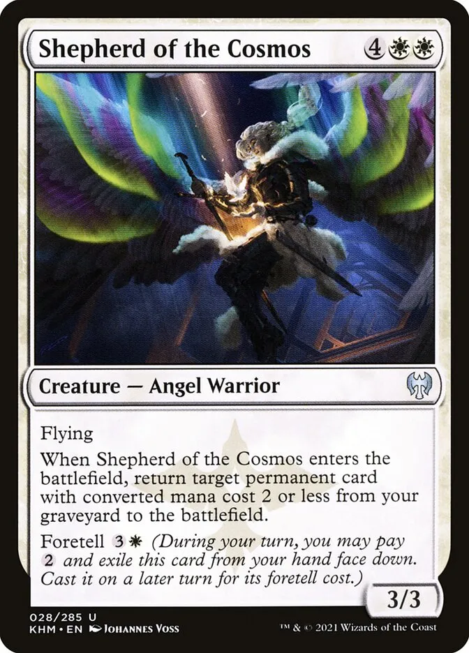 2021 Kaldheim Shepherd of the Cosmos uncommon #28 uncommon card image