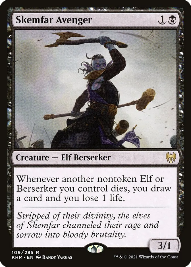 2021 Kaldheim Skemfar Avenger #109 rare card image