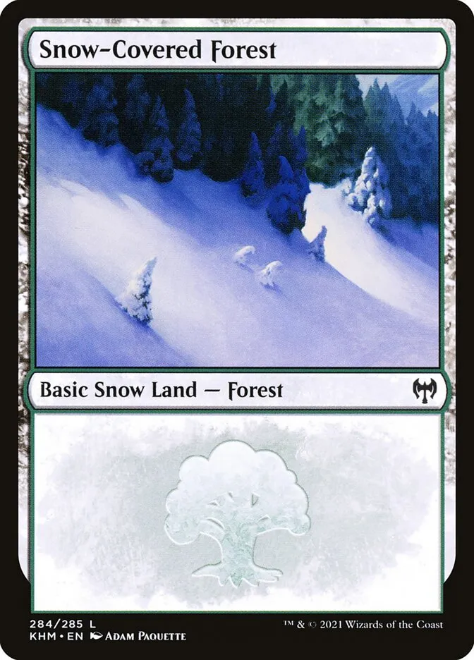 2021 Kaldheim Snow-Covered Forest common #284 common card image