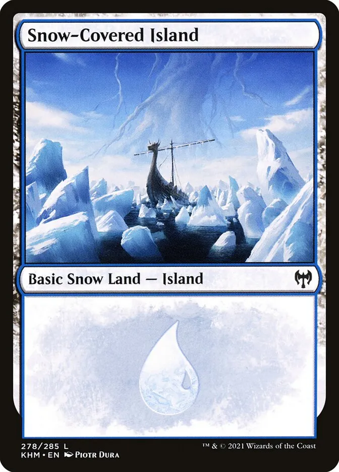 2021 Kaldheim Snow-Covered Island #278 common card image