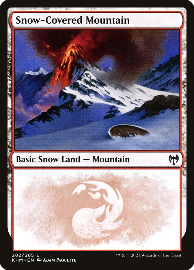 2021 Kaldheim Snow-Covered Mountain common #282 common card image