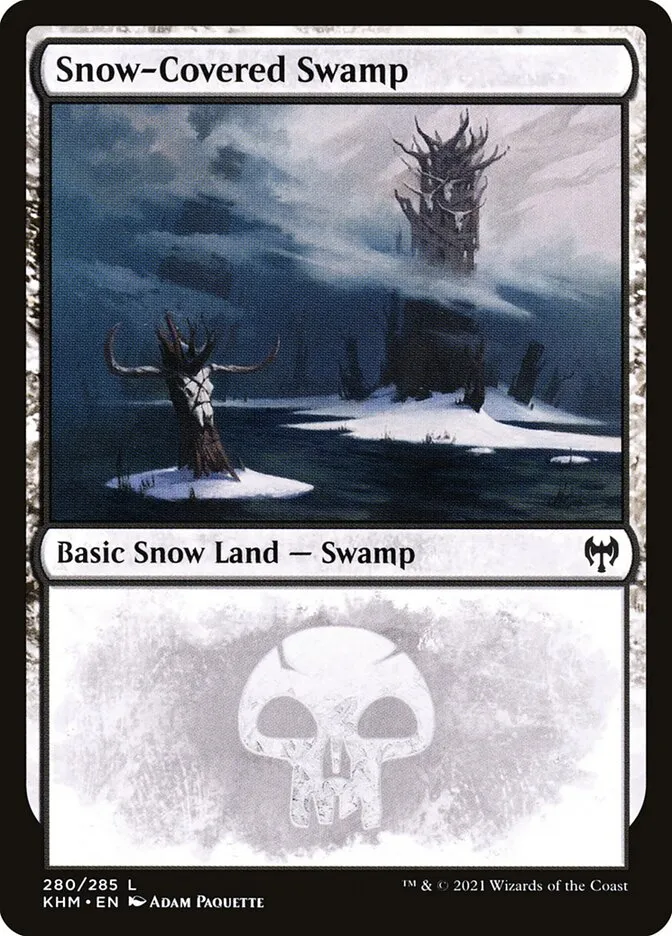 2021 Kaldheim Snow-Covered Swamp #280 common card image