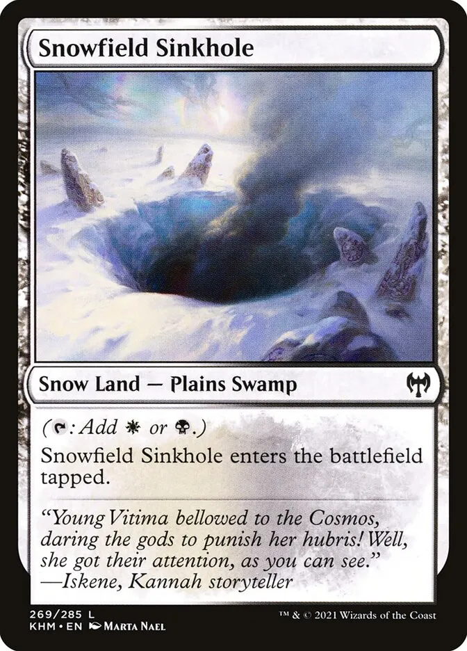 2021 Kaldheim Snowfield Sinkhole #269 common card image