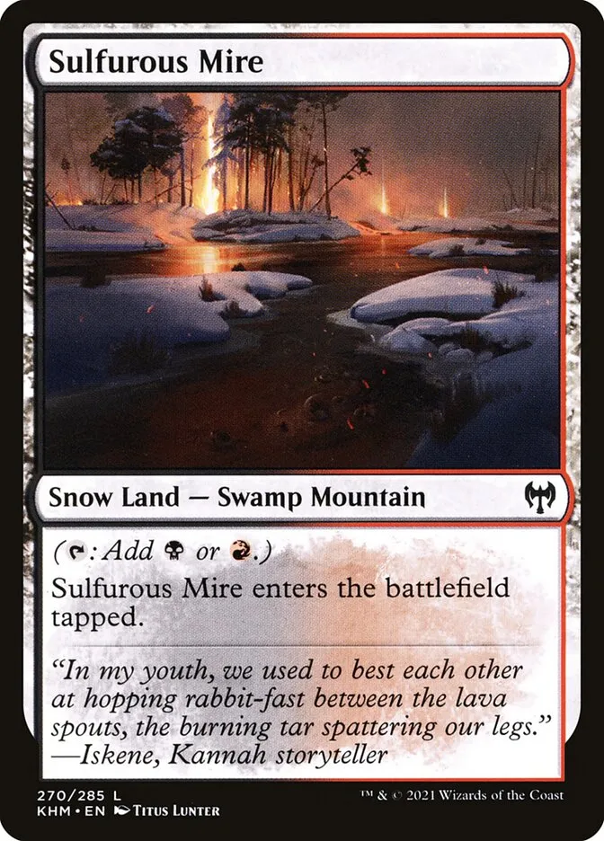 2021 Kaldheim Sulfurous Mire common #270 common card image