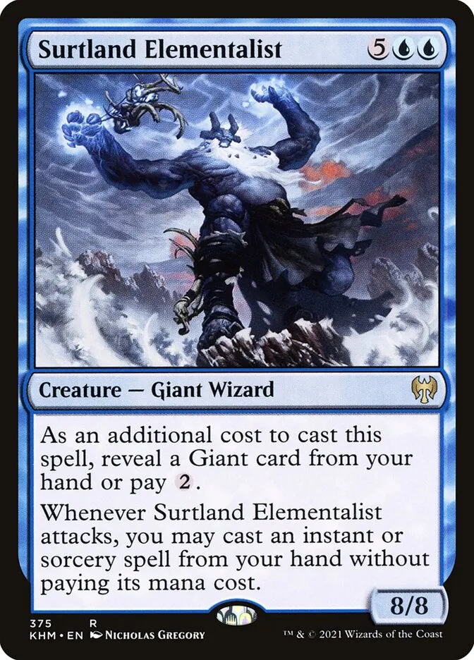 2021 Kaldheim Surtland Elementalist #375 rare card image