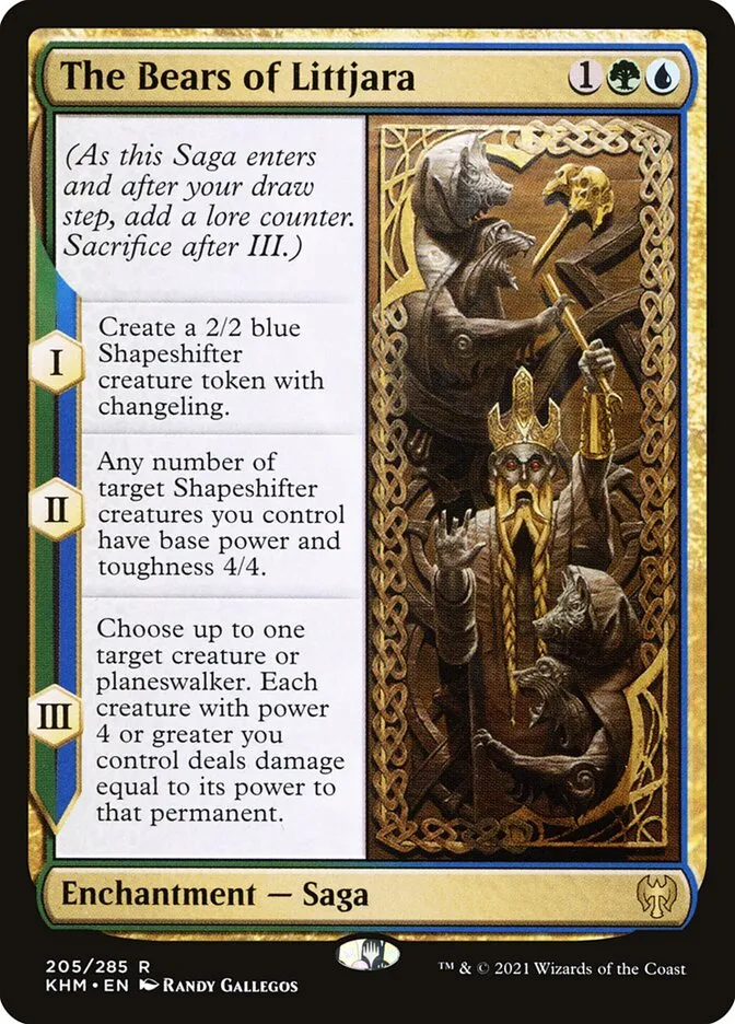2021 Kaldheim The Bears of Littjara #205 rare card image