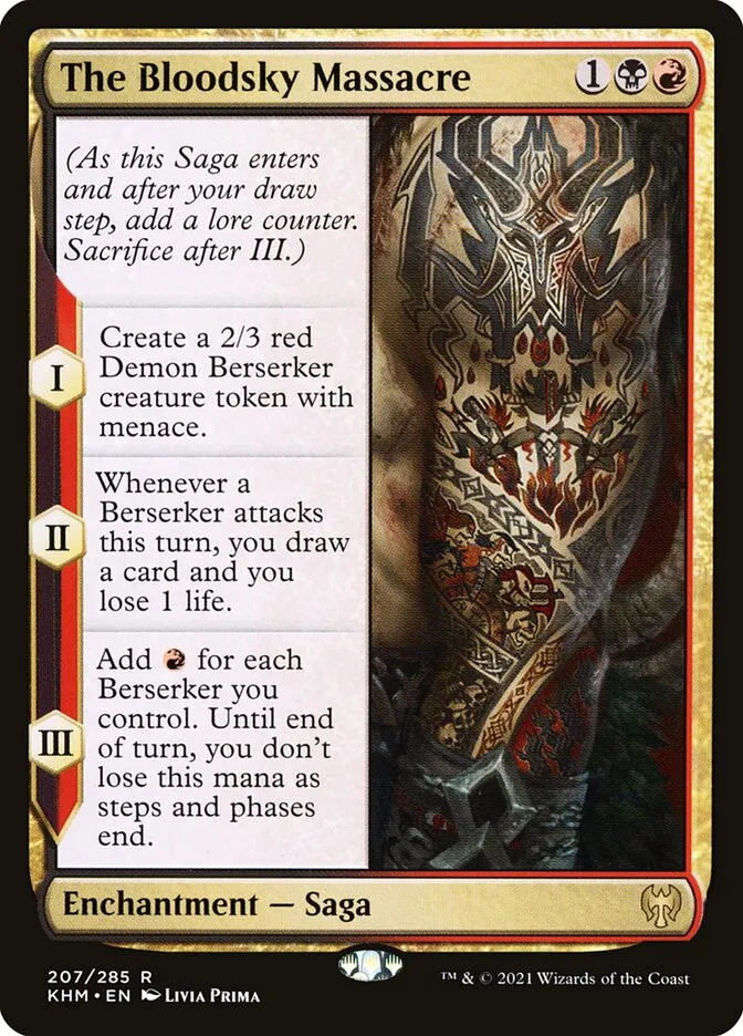 2021 Kaldheim The Bloodsky Massacre #207 rare card image
